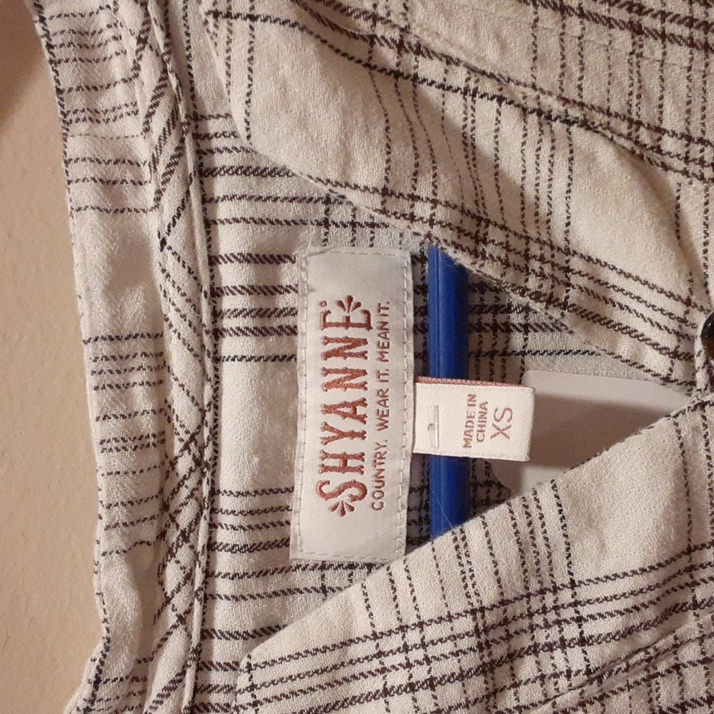 Plaid western top